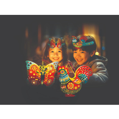 Lồng đèn trung thu Happy KiBu - Lồng đèn sáng tạo, Ánh sáng đêm trăng hình Gà