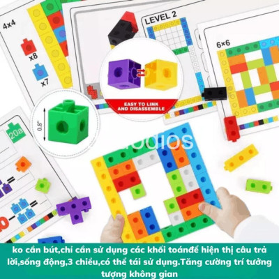 Xếp Hình Numberblocks Đồ Chơi Toán Học Thông Minh Trí Tuệ Cho Bé Linking Cube - Chính Hãng dododios