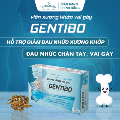 Viên uống Gentibo hỗ trợ giảm đau nhức xương khớp, chân tay, vai gáy (30 viên) - Nutramed