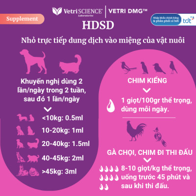 DUNG DỊCH HỖ TRỢ MIỄN DỊCH & TĂNG CƯỜNG SỨC BỀN CHO CHÓ MÈO VETRI DMG FOODSCIENCE [ 30ml ]