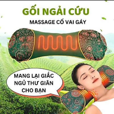 Gối ngải cứu điện giúp ngủ ngon giảm đau mỏi