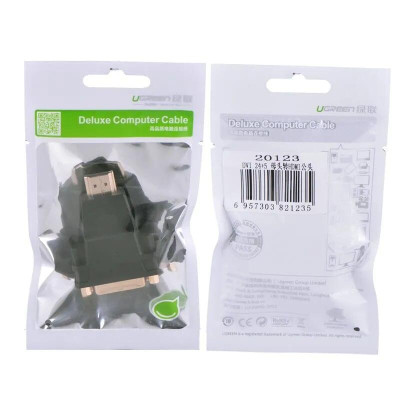 Ugreen UG2012320123TK Màu Đen Đầu chuyển đổi HDMI sang DVI 24 + 5 âm - HÀNG CHÍNH HÃNG