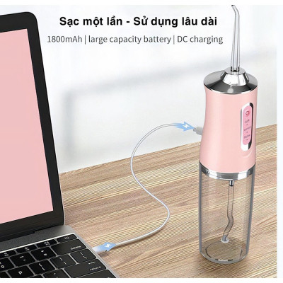 Máy Tăm Nước Cầm Tay - Tăm Nước Vệ Sinh Răng Miệng Oral Irrigator - Bản Quốc Tế Chuẩn Châu Âu
