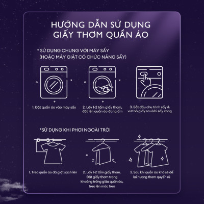 Combo 3 Giấy Thơm Arfum Dùng Cho Máy Sấy Làm Mềm Vải Và Chống Tĩnh Điện , Khử Mùi Tủ Giày, Tủ Quần Áo (60 Tờ/ Hộp)