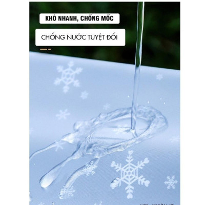 Áo mưa nhựa dẻo trong suốt chống thấm tuyệt đối,họa tiết bông tuyết siêu đẹp