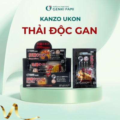 Viên Uống Thải Độc Gan, Giải Rượu Kanzo Ukon Genki Fami Nhật Bản Hộp 30 Viên