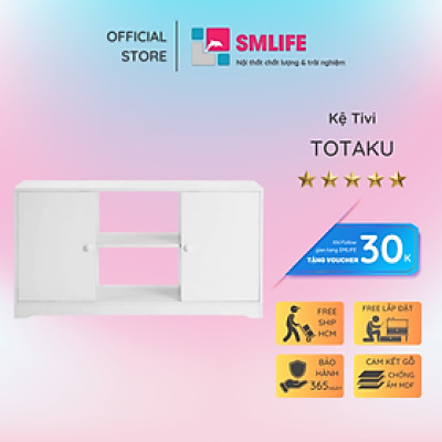 Tủ kệ tivi phòng ngủ đẹp sang trọng SMLIFE Totaku