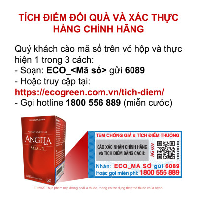 Viên uống ANGELA GOLD tăng cường sinh lý nữ với Lepidium Meyenii, P.Leucotomos (60 viên)