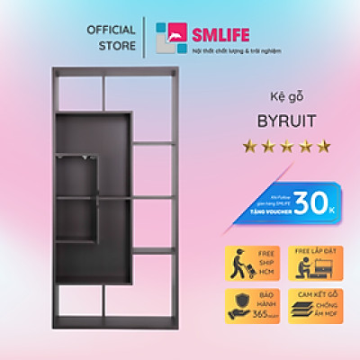 Giá đỡ sách gỗ phong cách hiện đại đẹp mắt SMLIFE Byruit