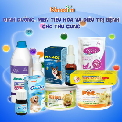 Thuốc Nhỏ Lưng Cho Chó Mèo, Trị Ve, Rận, Bọ Chét, Chó Mèo, Trị Mạt Gà, Chim Cảnh Vemedim Ivermectin Pouron (20ml)