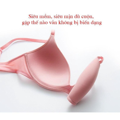 Áo Lót Không Gọng Đệm Mỏng Siêu Mềm Siêu Mịn Siêu Nhẹ Cuộn Gập Không Biến Dạng Phong Cách Nhật Bản Hàng Cao Cấp AL39