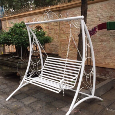 Xích đu sân vườn sắt mạ, sơn tĩnh điện Juno Sofa ngang 1m3 x Cao 1m7 x sâu 1m2