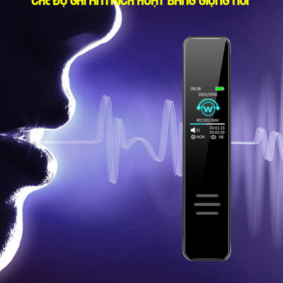 ROGZ - Máy Ghi Âm Chuyên Nghiệp 299IPS Ghi âm định dạng lossless Chống ồn chủ động Bộ nhớ 8Gb Màn gương 5D sắc nét Tự động lưu trữ Bảo mật tệp tin Hỗ trợ học tiếng Anh hiệu quả  - Hàng Chính Hãng