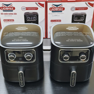 Nồi chiên không dầu 10.5L Ladomax HA-5610 công nghệ đối lưu chiên thức ăn giòn đều, hiển thị số điện tử - LED-Hàng chính hãng
