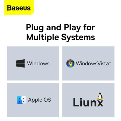 Hub chuyển Baseus Lite Series 6-Port Type-C HUB Docking Station- hàng chính hãng