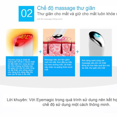 Máy Massage Mắt Giảm Quầng Thâm Trẻ Hoá Da Bổ Sung ION Nanotime F52E - Hàng Chính Hãng