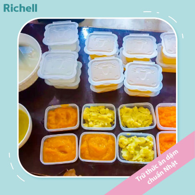 Bộ hộp trữ thức ăn dặm Richell