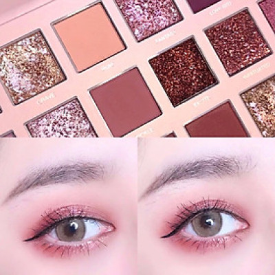Hộp  kẻ mắt 18 màu gồm 12 màu lì và 6 màu nhũ mềm mịn ,siêu bám da ,không bị trôi ,lem  , dụng cụ trang điểm ,có thể phối màu yêu thích giúp đôi mắt nổi bật hơn , tôn lên vẻ đẹp ngọt ngào nữ tính  