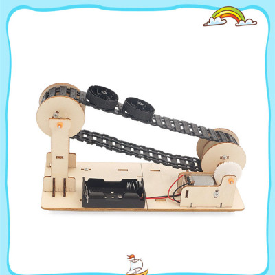 Bộ Đồ Chơi Khoa Học Tự Làm Băng Chuyền Vật Liệu, Bộ Đồ Chơi Lắp Ghép STEM Băng Tải Vật Liệu, Bộ Đồ Chơi Gỗ Cao Cấp Khoa Học Tự Làm DIY Wood Steam-Chính Hãng BABYBOSS.