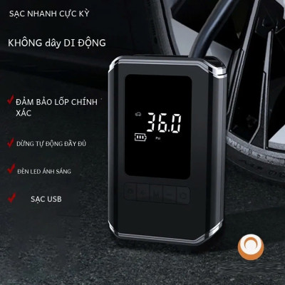 Máy Bơm Lốp Xe Điện 130PSI MH LED Thông Minh Pin Sạc Nhỏ Gọn Mạnh Mẽ Tự Động Ngắt Khi Đủ Hơi