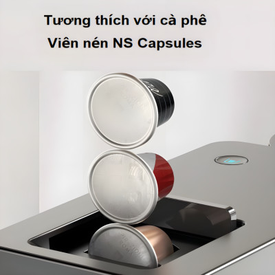 HÀNG CHÍNH HÃNG - Máy pha cà phê viên nén Nespresso tự động, Espresso, Cappuccino và Latte. Thương hiệu Mỹ cao cấp HiBREW - H15