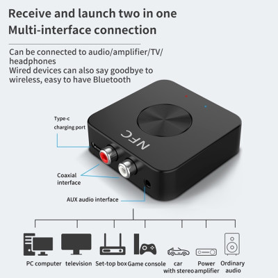 SOAIY Bộ Thu Tín Hiệu Âm Thanh AUX RCA Bluetooth BT-21 - Hàng Nhập Khẩu