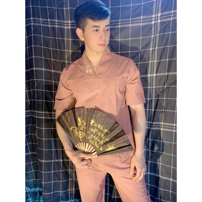 Đồ Lam Đi Chùa Tim Tâm Mẫu Cặp