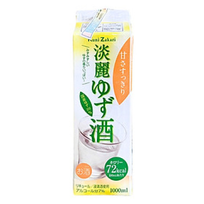 Rượu Yuzu Kunizakari Tanrei 7% 1000ML (Nakano Sake Brewery)