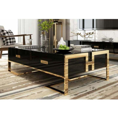 Bàn Trà Và Kệ Tivi Mặt Đá Nhập Khẩu Juno Sofa HHP-SET616-20 Hiện Đại