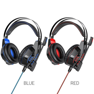 Tai nghe chụp đầu GAMING HOCO W102 - jack 3.5 Có Micro, Dây Chống Đứt, Dùng Được Cho Máy Tính Và Điện Thoại Đẹp Hay Bền-Hàng Chính Hãng