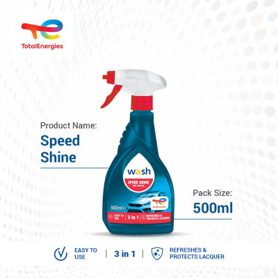 Chai xịt đánh bóng nhanh và bảo vệ sơn xe Total Energies TE-SS500 500ml - có sáp Carnauba, dùng được trên nhựa, cao su, tác dụng lâu dài