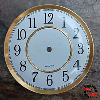 Mặt số đồng hồ treo tường nhôm dập nổi kiểu số HỌC TRÒ đường kính 18cm