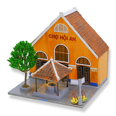 Mô Hình Tự lắp ráp DIY Hội An - HA164-01 CHỢ HỘI AN