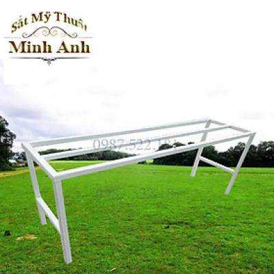 Kệ kê chậu cây ban công sân thượng. Dài 80cm. Rộng 20-25-30cm. Cao 30-40-50-60cm. 1,2,3 nan phụ giằng chân. hộp thép 2x2cm ( Hàng Chính Hãng )