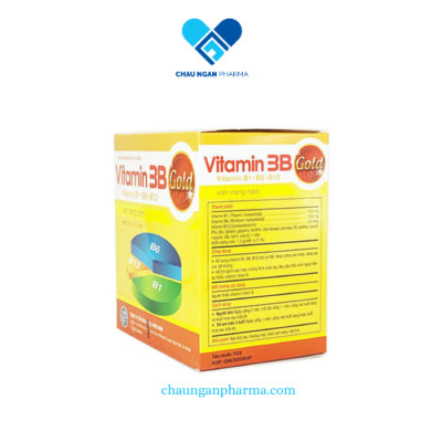 Vitamin 3B Gold PV Hộp 100 viên - Hỗ trợ giảm các triệu chứng tê bì chân tay, đau dây thần kinh ngoại biên