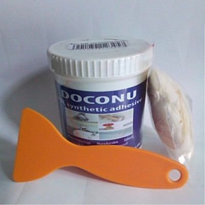 Keo dán 2 thành phần loại 250g đất sét AB chống thấm, chống rò rỉ nước Doconu. Tặng kèm bao tay và đồ trét