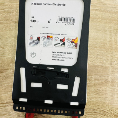 Kìm cắt chân linh kiện điện tử Wiha 26818 (kèm bìa treo 27391)