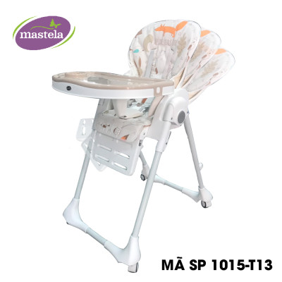 Ghế ngồi ăn dặm Mastela 1015 có thể điều chỉnh độ cao, ngả lưng, có bánh xe cho bé 6 tháng đến 5 tuổi chuẩn ASTM Mỹ