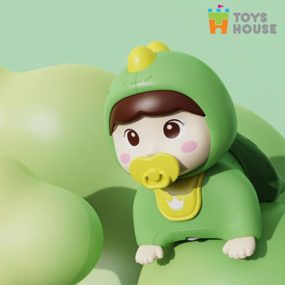 Búp bê tập bò có nhạc cho bé Toyshouse HE0709 Màu xanh