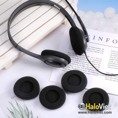 Cặp mút bông 45mm / 50mm / 55mm / 60mm bọc đệm tai nghe chụp tai / trùm đầu / Headphone / Over Ear -  Giúp êm tai, lọc âm & tăng bass