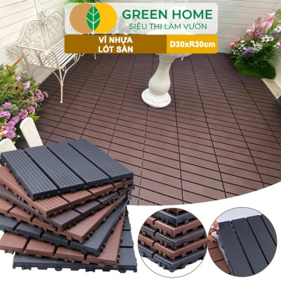 10 Vỉ Nhựa Lót Sàn Greenhome, Catleza, D30xR30cm, Độ Bền 5 Năm, Dễ Lắp Đặt, Trang Trí Ban Công, Sân Vườn, Hồ Bơi