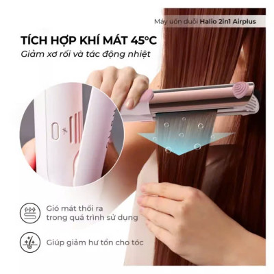 Máy Uốn Duỗi Tạo Kiểu Halio 2 In 1 Airplus Hair Styler - Hàng Chính Hãng