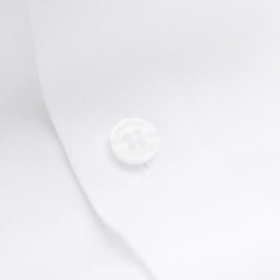 Áo sơ mi nam tay dài màu trắng vải Royal Oxford . Form Fitted - ROUTINE 10F24SHL092 | ROUTINE CÀ MAU