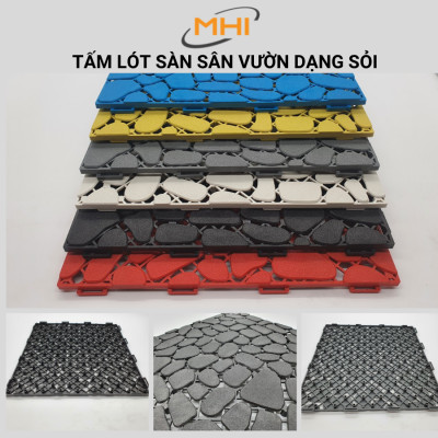 Vỉ Nhựa Lót Sàn Ban Công Kiểu Viên Sỏi. Tấm nhựa lót sàn Nhà Tắm/Hồ Bơi/Sân Thượng/Sân Vườn. Hàng VNXK 