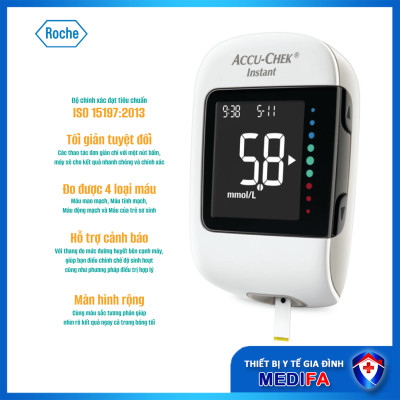 Bộ Máy Đo Đường Huyết Accu-Chek Instant mmol/L