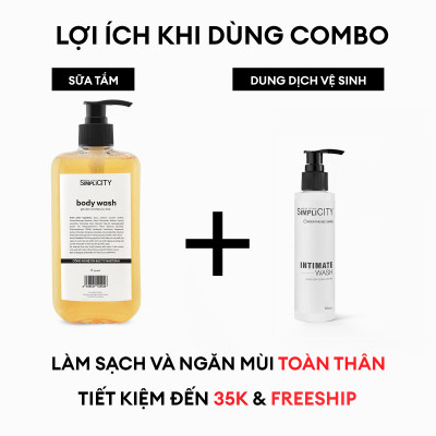 Dung dịch vệ sinh nam Men Stay Simplicity giảm ngứa, làm sạch & ngăn mùi hiệu quả Intimate Wash 80ml