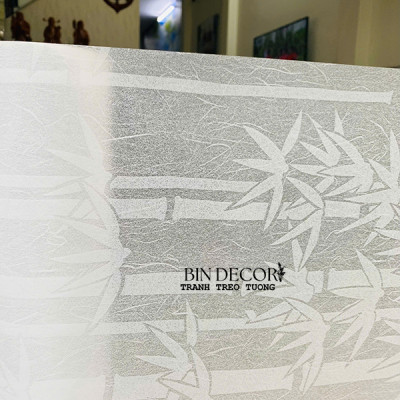 Decal dán kính trúc trắng mờ trang trí decor phòng khách văn phòng có sẵn keo