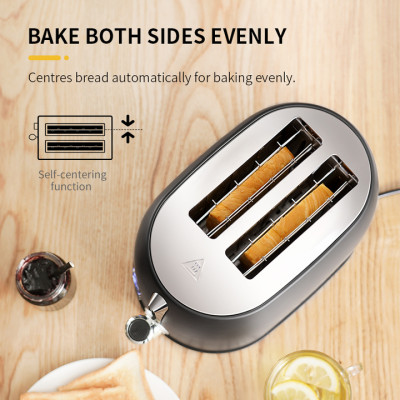 Máy nướng bánh mì Shardor TS515B-ELF Công suất 800W - Chất liệu Thép không gỉ - Hàng chính hãng