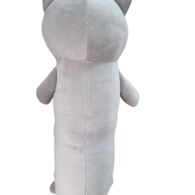 Gối ôm con cáo xám, mèo xám nhắm mắt siêu mềm đáng yêu (65cm) vải miniso mềm mịn êm ái hàng cao cấp