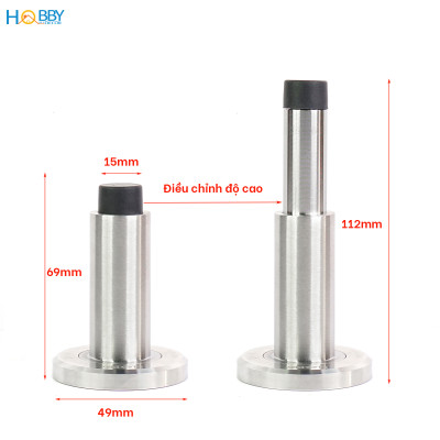 Chốt chặn cửa chống va đập chỉnh cao độ inox 304 Hobby Home Decor CC9